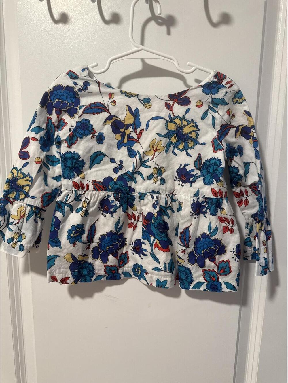 Janie and Jack Floral Long Sleeve Top for Girls Size 3
